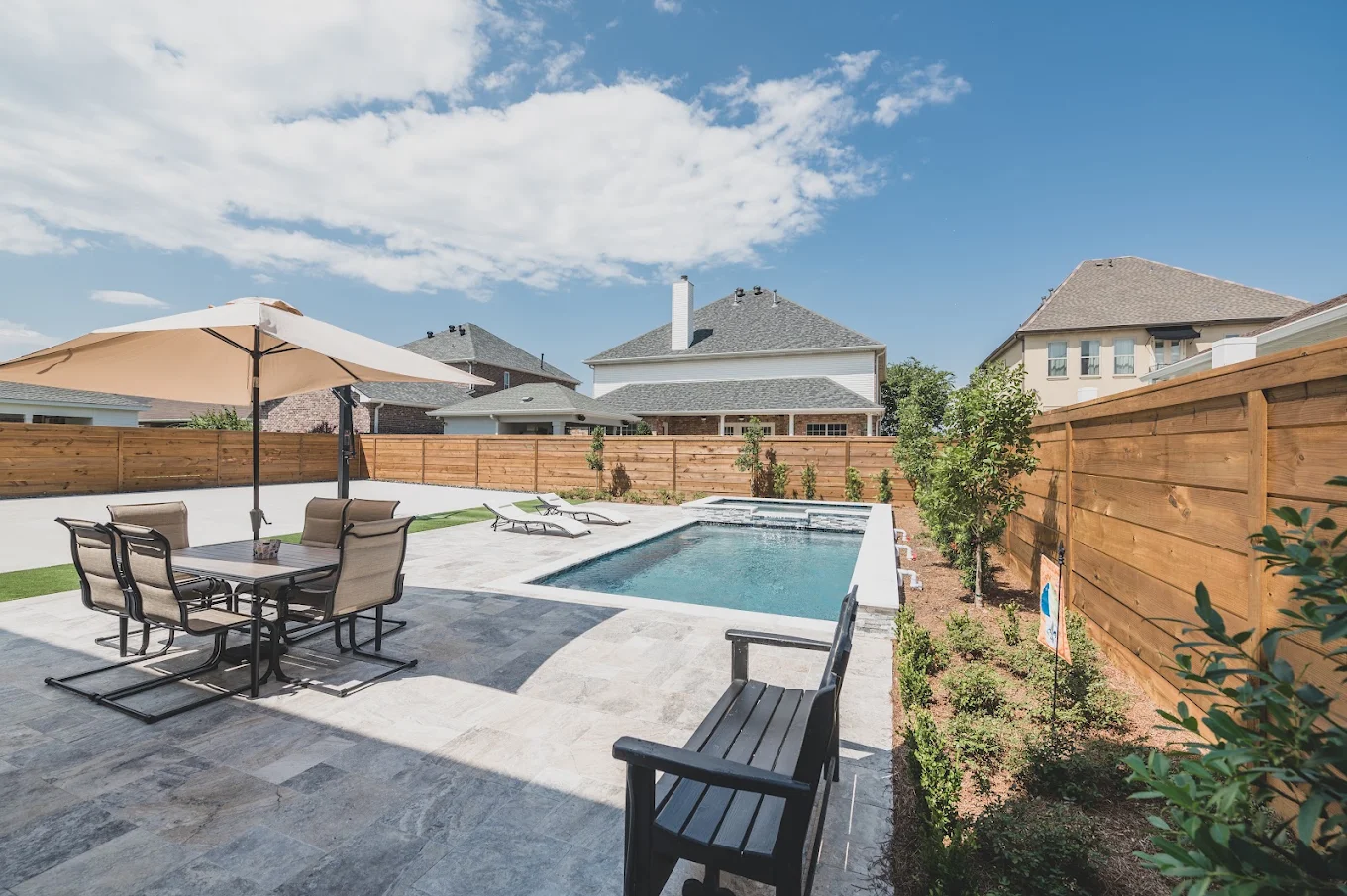 Outdoor Space With Separate Activity Zones